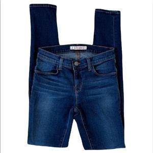 NEW J Brand Blue Dark Wash Maria High Rise Skinny Jeans Size 27 / 4 in Starless